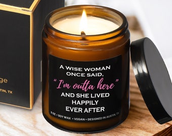 Funny Retirement/Divorce Candle, Cool Retirement Gifts For Women, Divorce Gifts For Women, Best Retirement Gifts For Women, Farewell Gifts