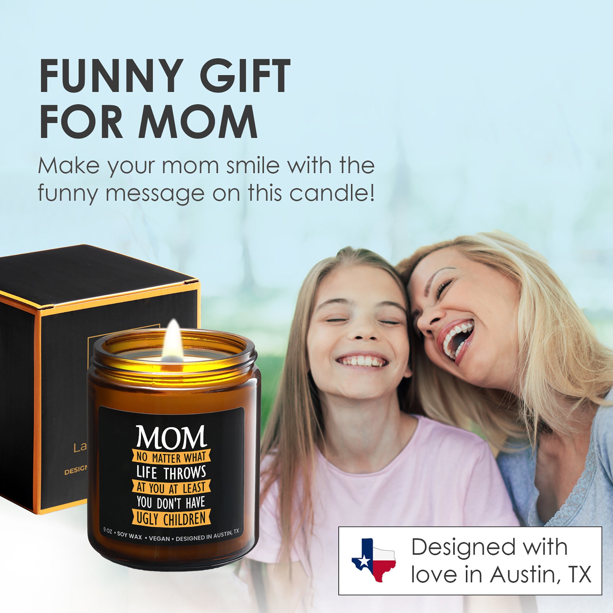 Funny Mom Candle at Least You Dont Have Ugly Children Candle Etsy