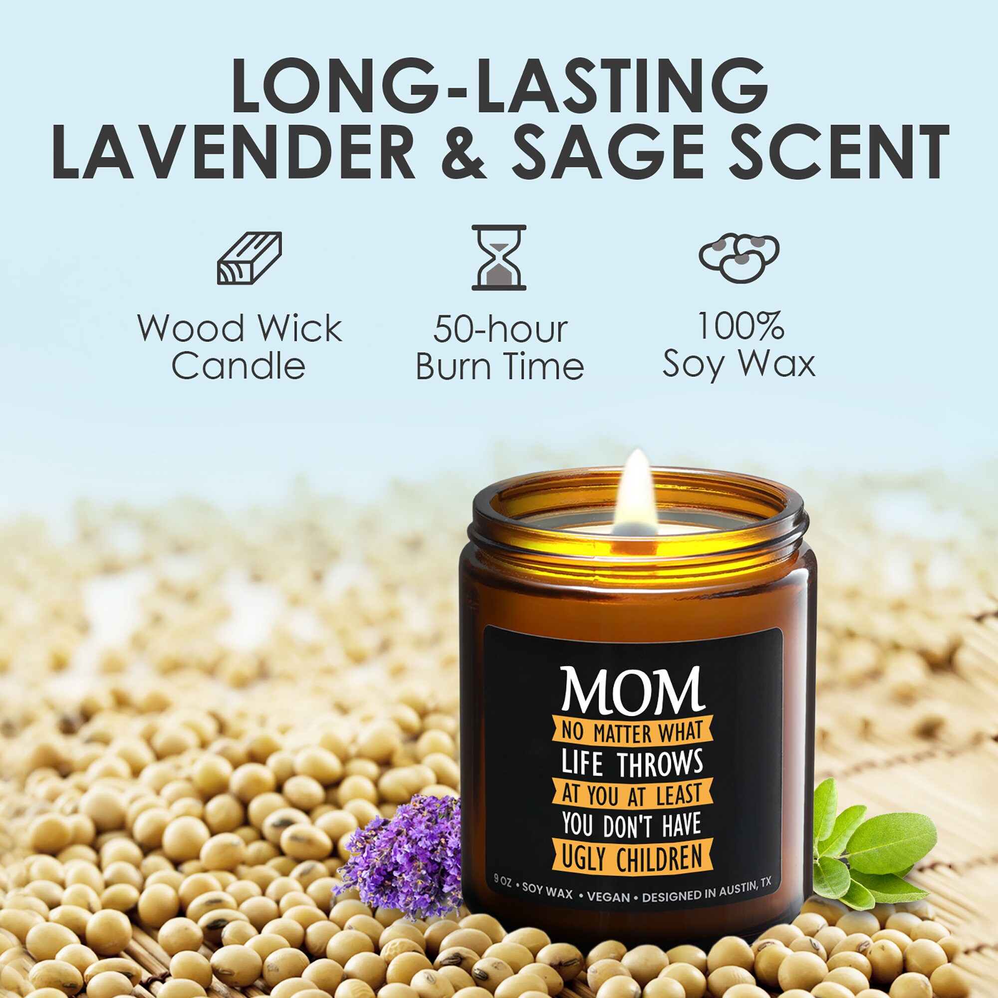 Funny Mom Candle at Least You Dont Have Ugly Children Candle Etsy