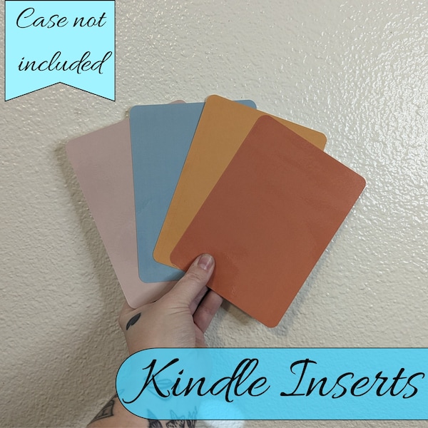 Solid Color Pink Blue Oranges Kindle Case Inserts E-reader Case Insert Handmade Book Gift Reading Book Era