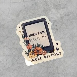 Dark romance book club skeleton Stickers Bookish Sticker Waterproof Kindle Sticker Laptop Sticker Water Bottle Sticker