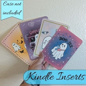 Discontinuing Pastel Ghost Halloween Kindle / Kobo Case Inserts Ereader Case Insert Handmade Book Gift Cardstock E-Reader Insert Bookish