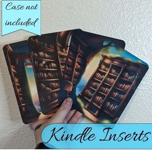 Discontinuing Bookcase Library Books Kindle Case Inserts E-reader Case Insert Handmade Book Gift Cardstock E-Reader Insert Bookish Gift Read