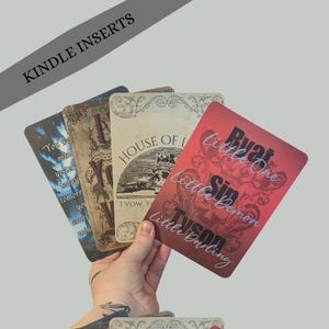 The Ritual House of Lords Dark Collage Romance Inspired Kindle Case Inserts E-reader Case Insert Handmade Book Gift Reading Book Era