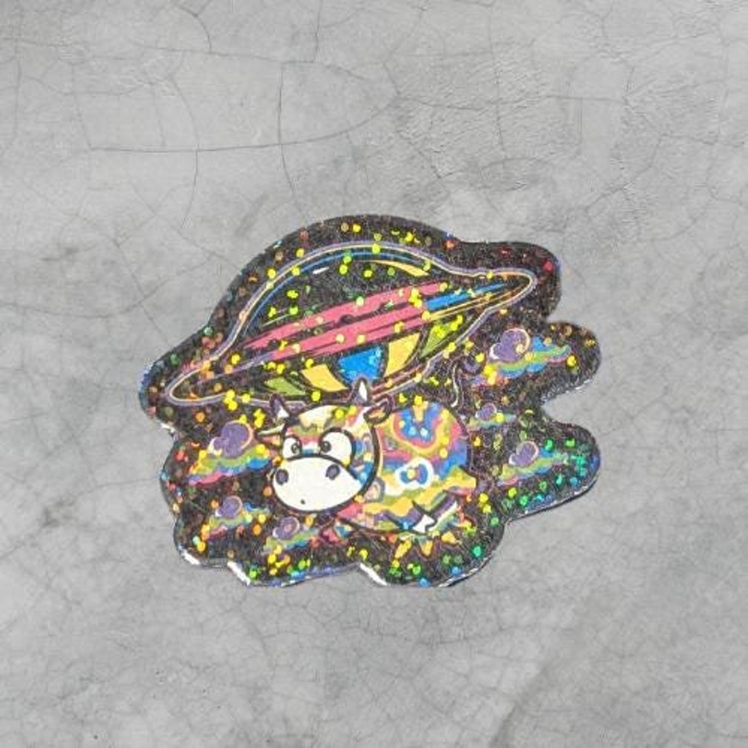 Space Cow Alien Holographic Stickers Bookish Sticker Waterproof Kindle ...