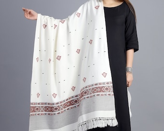 Indian Pashmina Shawl Bohemian Scarf Kullu Winter Shawl Women Festival Scarf Head Wrap Stole Meditation Prayer Shawl Yak Wool Wrap