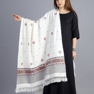 Indian Pashmina Shawl Bohemian Scarf Kullu Winter Shawl Women Festival Scarf Head Wrap Stole Meditation Prayer Shawl Yak Wool Wrap