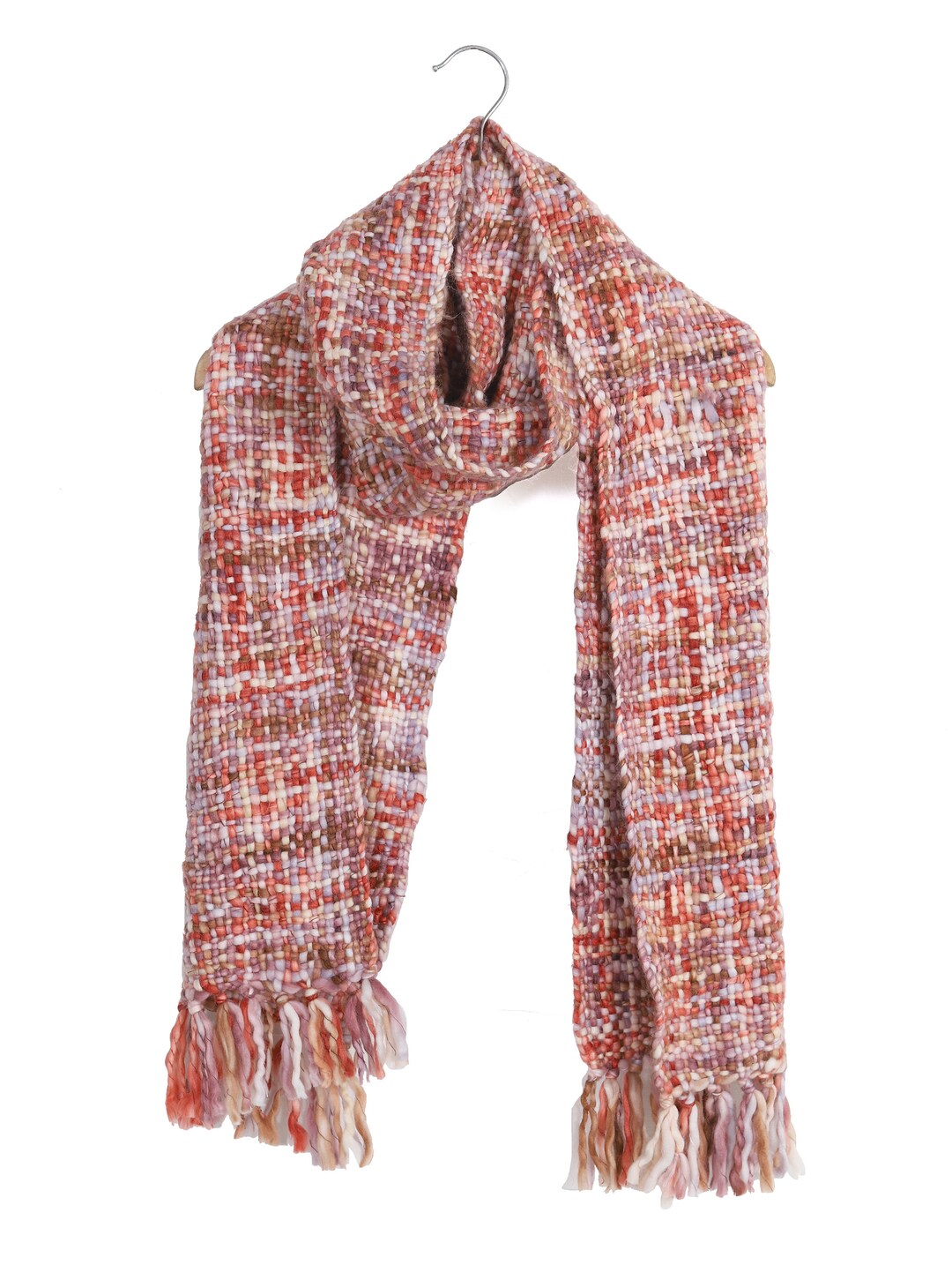 Hand Knitted Multi-color Scarf Women's Warm Knit Scarf Rainbow Scarf - Etsy