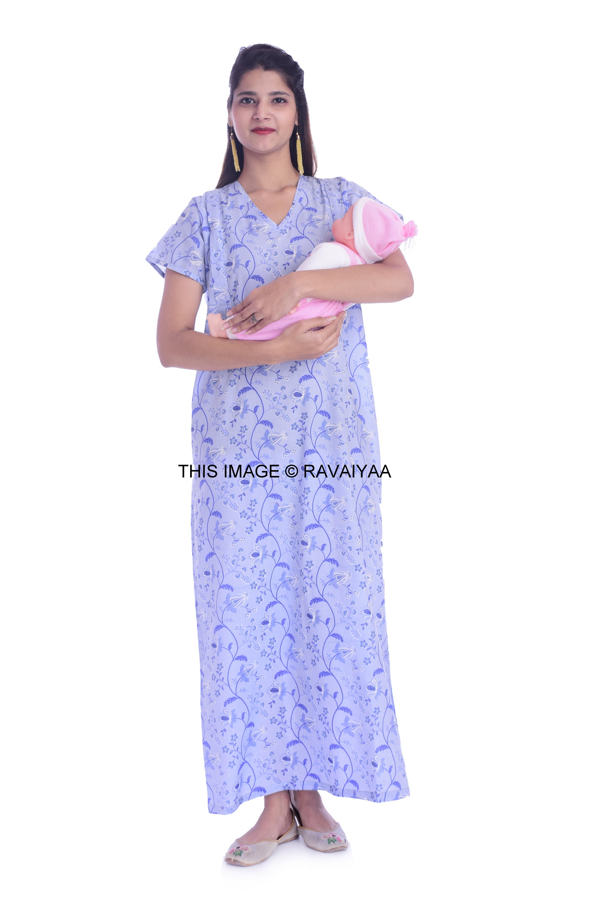 Feeding Gown Hospital Gown Perfect as Labor Delivery Gown Etsy UK