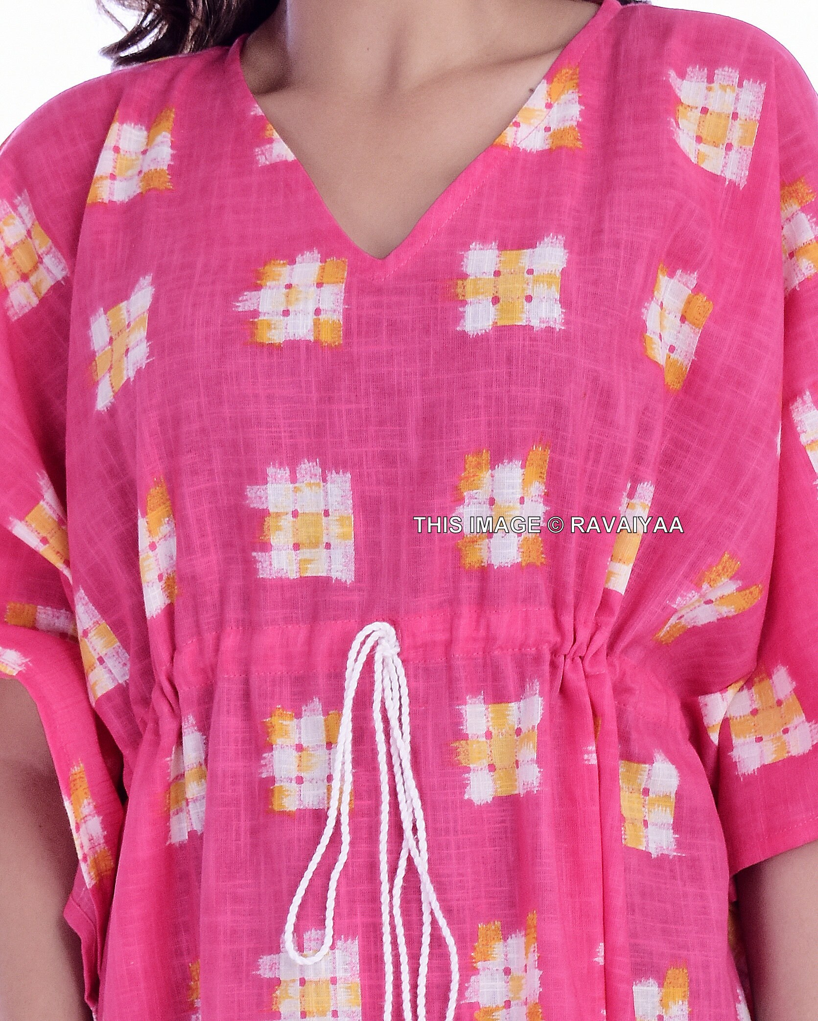 Cotton Kaftan in Ikat Boho Dress Swimsuit Cover Up Plus Etsy