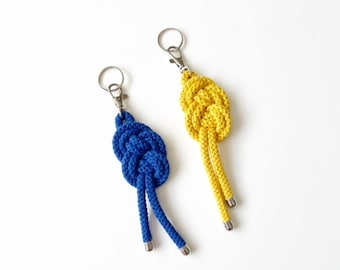 Cotton Cord Key-chains in 28 Colour choices • Lightweight Custom Cotton Keyrings •  Eco friendly Unisex Gifts for Friends • Co-worker Gifts