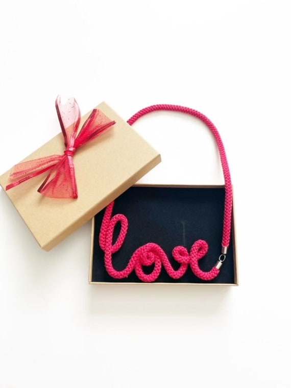 Love Word Necklace • Valentines Gifts for women • Statement Love Jewelry • Eco Friendly necklace • Word Gifts• Personalised Mothers Day Gift
