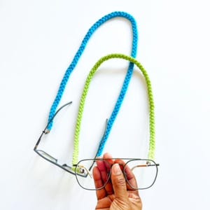 Handmade Cotton Rope Eyeglass Strap: Colorful Knotted Glasses Chain
