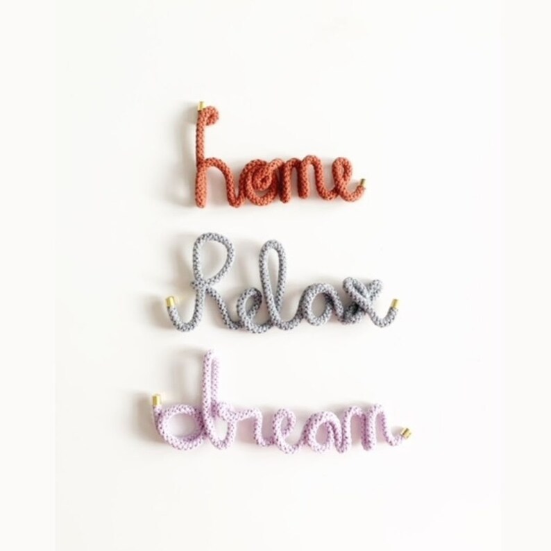 LARGE Custom Wire Word Any Word Wall Decor Personalised Etsy