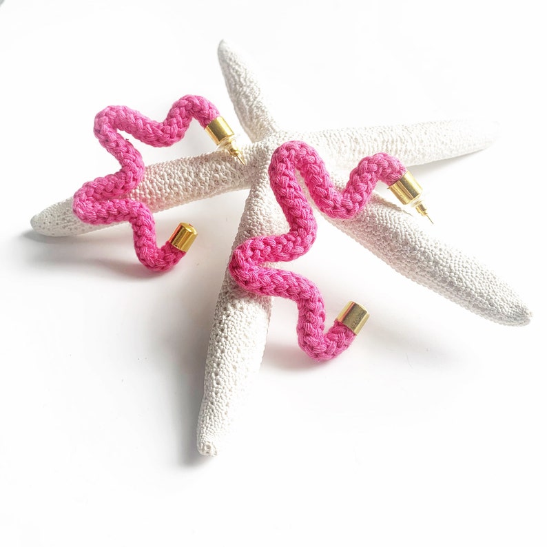 Star shaped colourful cotton earrings Non-allergenic Star shaped Earrings Earrings for Sensitive Ears Gifts for Stylish Friend image 9