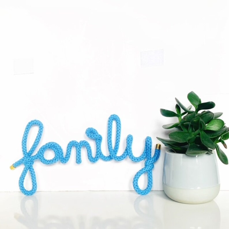 LARGE Custom Wire Word Any Word Wall Decor Personalised Etsy