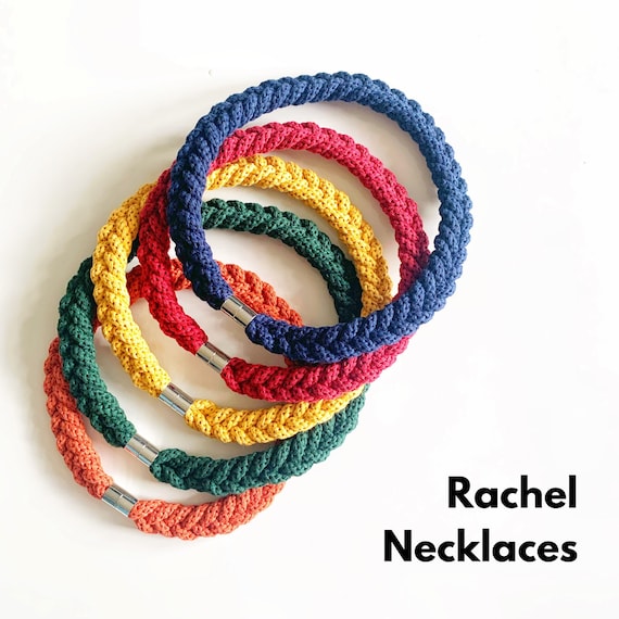 Knotted Cotton Statement necklace in yellow and orange, Cotton Rope jewellery, Handmade textile necklace, Gifts for Christmas, Special gifts