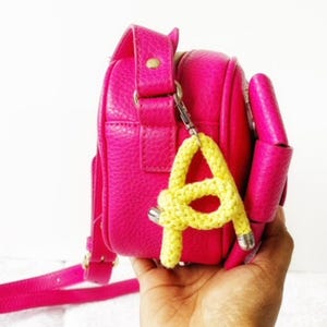 Personalised Initial Bag Charm • Custom Keyring and Bag Charm • Initial Calligraphic Keychain • Alphabet Clip Charm • Key and Bag accessory