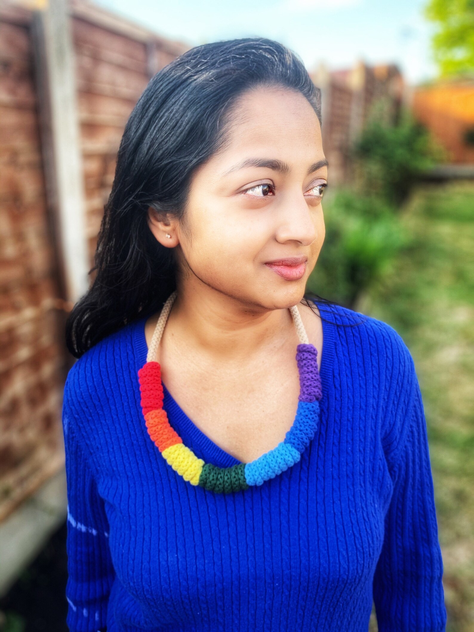 Rainbow Cotton Necklace Rainbow Gift Gifts for Key Workers Etsy