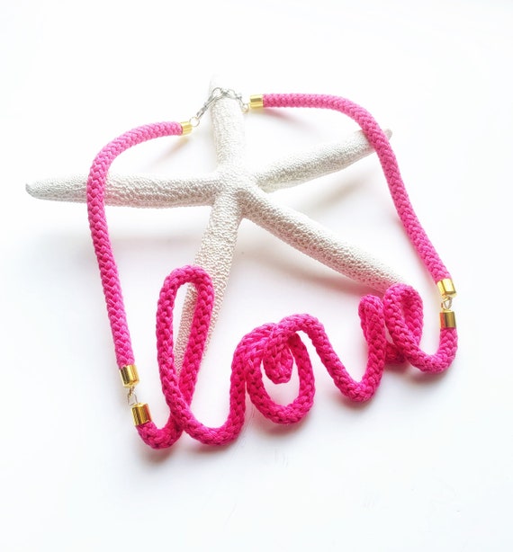 Word Necklace, Statement Love Jewelry Eco Friendly necklace Gift for Her Anniversary Gift Pink necklace Red necklace, green necklace