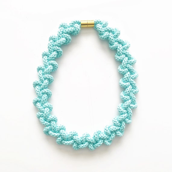Rope Necklace, Statement necklace, Textile jewellery, Statement Jewellery, Fibre jewelry, Costume jewellery, Chunky Lily Necklace, Necklaces