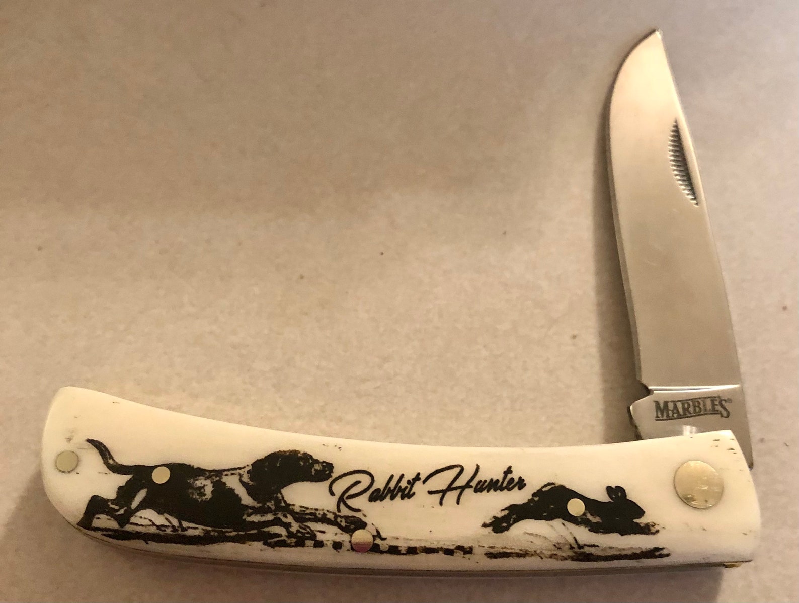 Beagle chasing a bunny knife Etsy