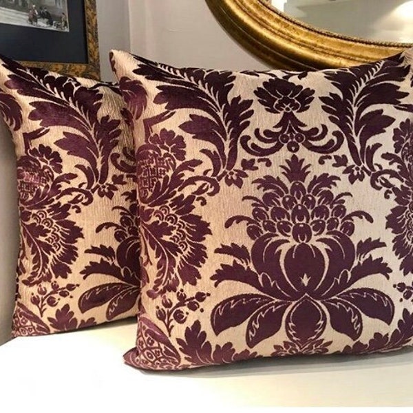 Purple Velvet Pillow Etsy