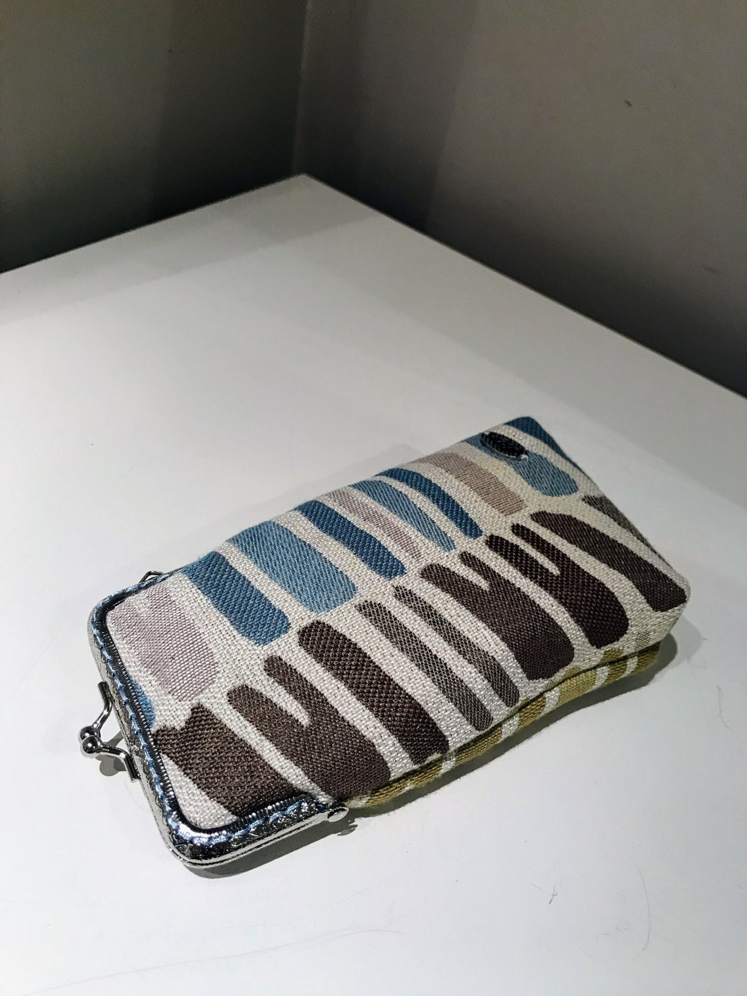 Vintage Eyeglass Case in Linen Handmade Glass Case Retro Eyeglass Case