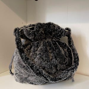 Kunstpelz Potli Tasche | Handgemachte Kordel Hochzeit Tote