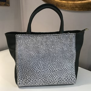 Sac à main en cuir vert kaki - Cabas en velours à pois fait main - Cadeau pour la fête des Mères - Élégant sac à bandoulière ou à bandoulière