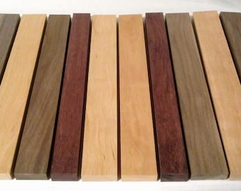 3/4" x 2" x 16" - 2 PURPLEHEART 4 WALNUT 4 CHERRY diy Cutting Charcuterie Cheese Boards Tray. Planed, Sanded, Jointed, No Knots, No Cracks