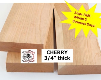 4 CHERRY 3/4" x 4" x 36" Lumber Wood Boards Kiln Dry DIY Shelf Sign Craft Build Made by Wood-Hawk Lumber