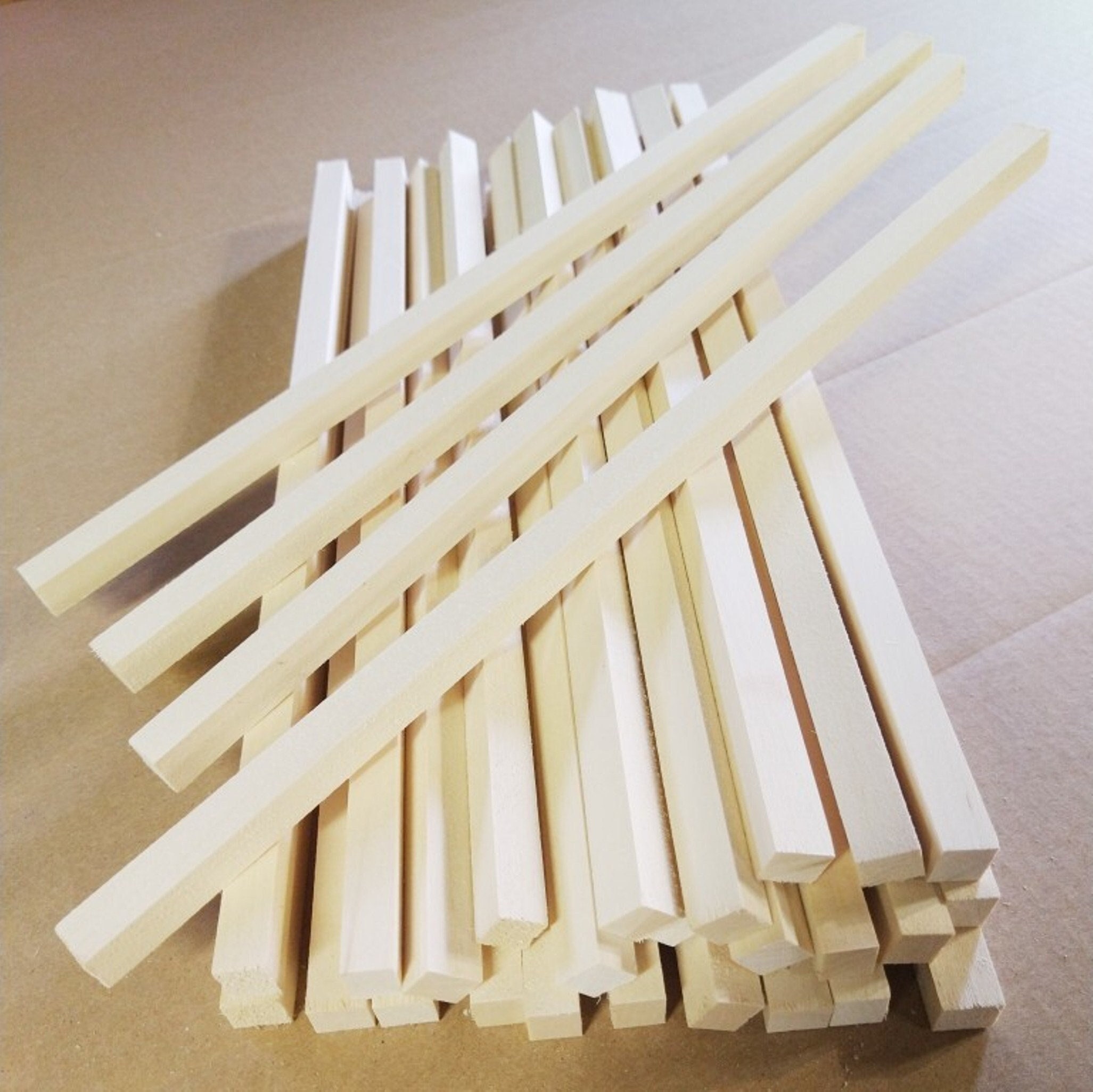25 Cedar Wooden Square Dowels 1/2 Square, Available in 6 Lengths