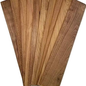 4 BLACK WALNUT 1/4&quot; x 4&quot; x 36&quot; Thin Boards. DIY Wood Project Boards Scroll Inlay Carve. Sanded Smooth, Clean Edges, No Knots, No Cracks