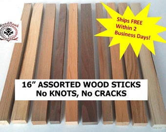 30 pcs NO KNOTS 3/4" x 1" x 16" Walnut, Ash, Maple, Cherry, Oak. Board Edge Wood. DIY Cutting Boards, Charcuterie Boards. Box of Mixed Woods