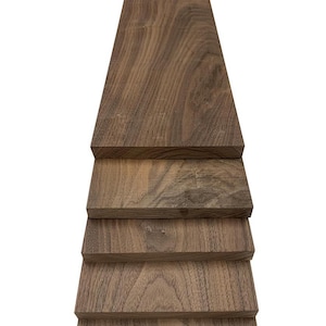 4 BLACK WALNUT 3/4" x 4" x 36" Lumber Wood Boards DIY Shelf Sign Craft Build. Planed, Sanded, Jointed, No Knots, No Cracks