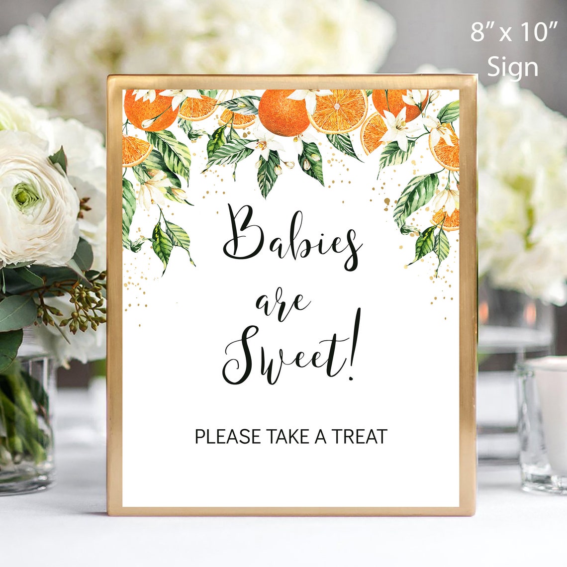 Babies Are Sweet Baby Shower Sign Template A Little Cutie on Etsy