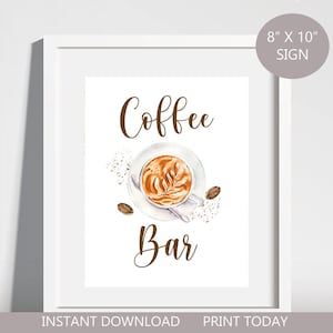 Printable Coffee Bar Sign A Baby is Brewing Shower Love is Brewing Bridal Shower Wedding/Birthday Sign INSTANT DOWNLOAD cb