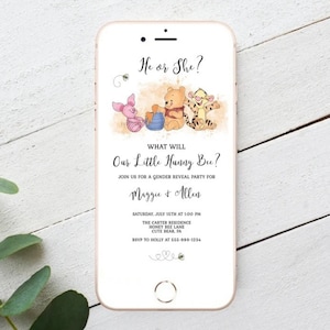 Winnie the Pooh Gender Reveal Bundle A Little Hunny is on the Way