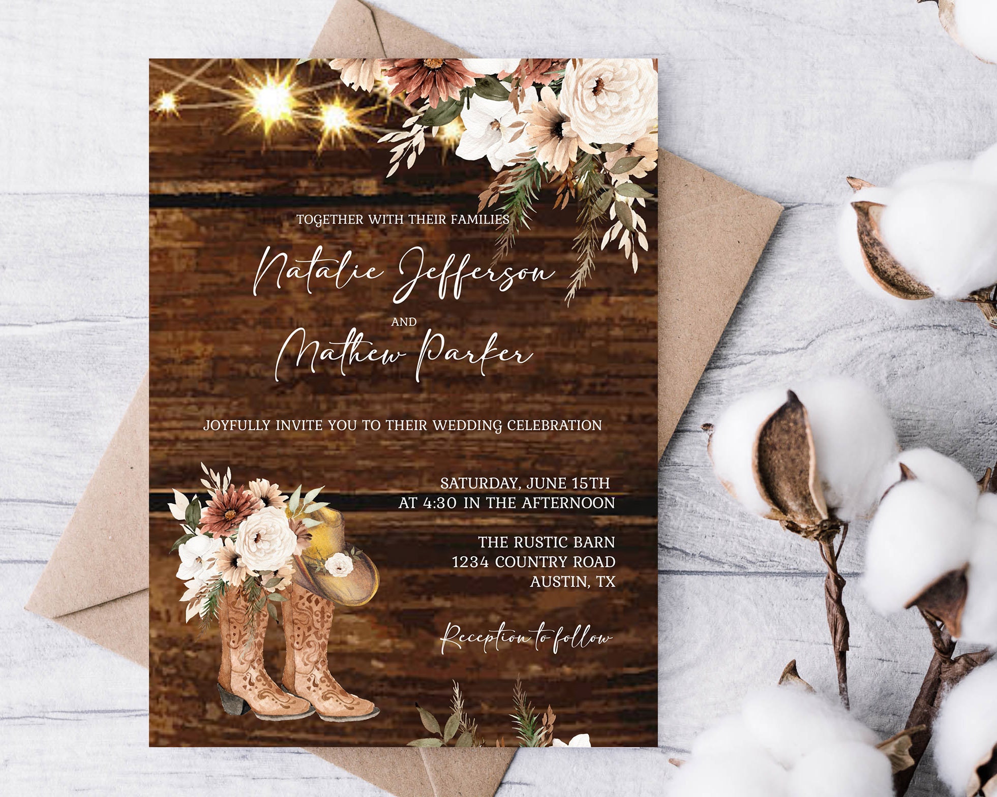 rustic-boho-cowgirl-boy-wedding-invitation-template-western-wedding-cowboy-boots-boho-floral-cream-brown-floral-editable-instant-download-rb-etsy