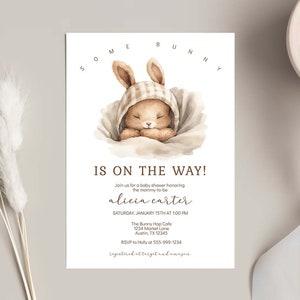 Bunny Baby Shower Invitation Template: Editable Printable (Instant Download) image 3