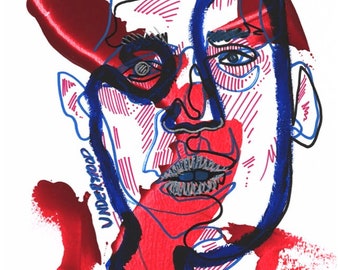 Red Smear Abstract Portraits