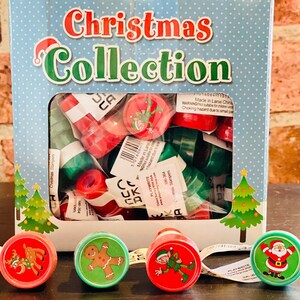 4x Christmas Ink Stampers Xmas party favours Christmas stocking fillers image 3