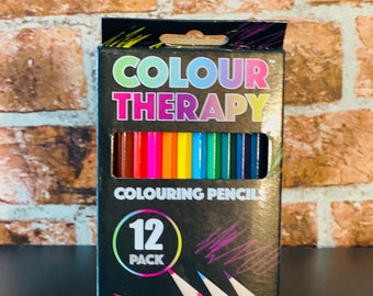 Color Therapy Anti Stress Coloring Pencils - 12 Pièces