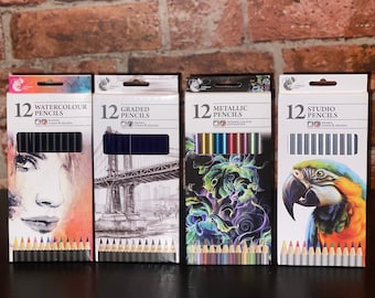 X4 Artist pencils: 1 Watercolour pencils, 1 graded pencils, 1 studio pencils and 1 metallic pencils - Special offer