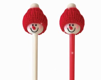 Novelty Christmas Snowman Pen with Hat | Stocking filler | Xmas gift ideas | Christmas pen | Festive pen