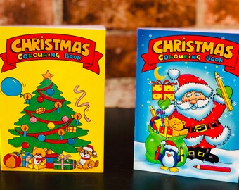 A6 Christmas colouring book/books - Stocking filler - Xmas party bag filler