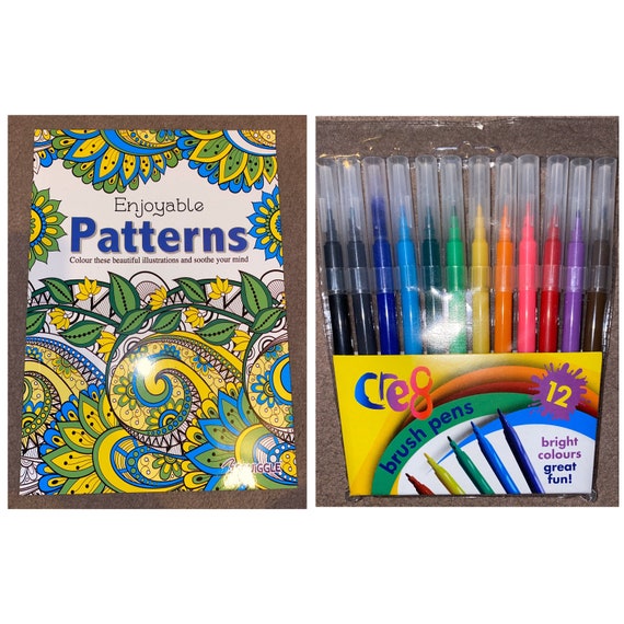 Colouring book cheap with pens