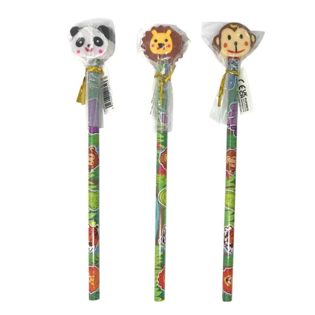 Jungle Pencil With Eraser Party Favours Monkey Eraser Lion Eraser Panda