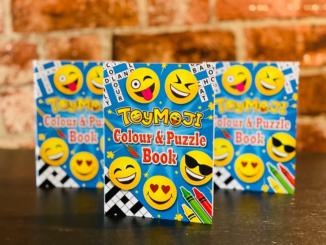 Emoji A6 Colour and Puzzle Book Party Bag Filler Activity Books Books